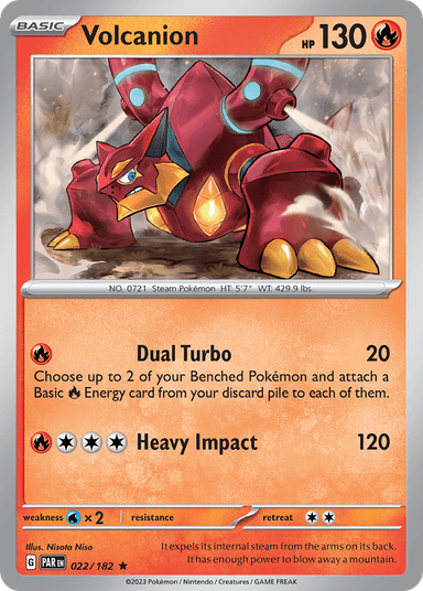 Carta Volcanion 22/182 do set Paradox Rift — Pokémon TCG | Bynx