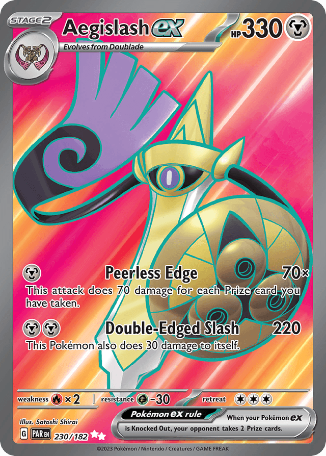 Carta Aegislash ex 230/182 do set Paradox Rift — Pokémon TCG | Bynx