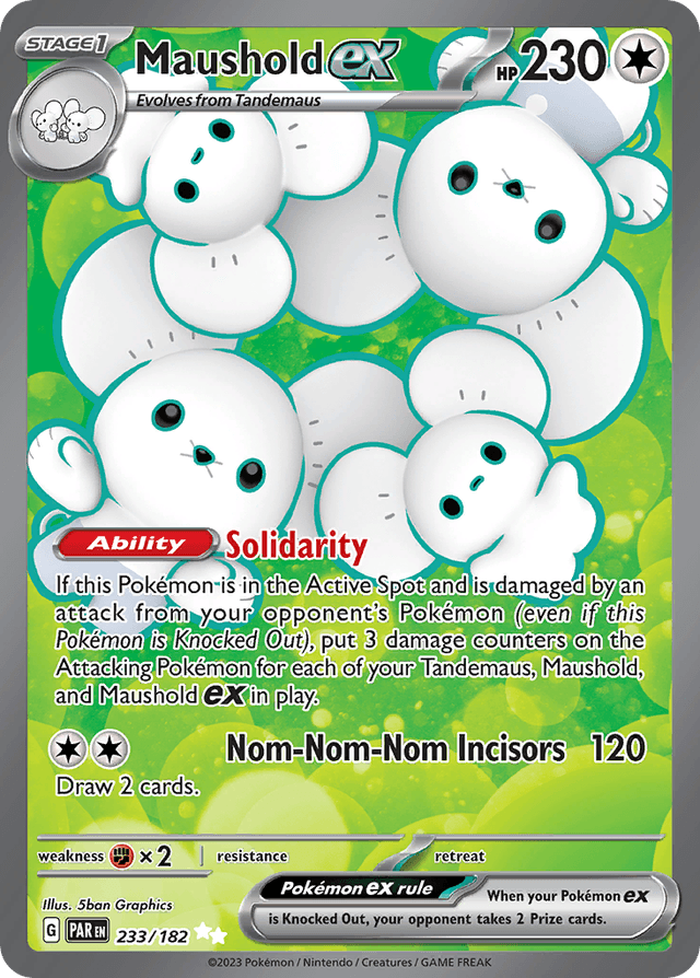 Carta Maushold ex 233/182 do set Paradox Rift — Pokémon TCG | Bynx