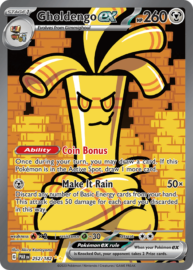 Carta Gholdengo ex 252/182 do set Paradox Rift — Pokémon TCG | Bynx