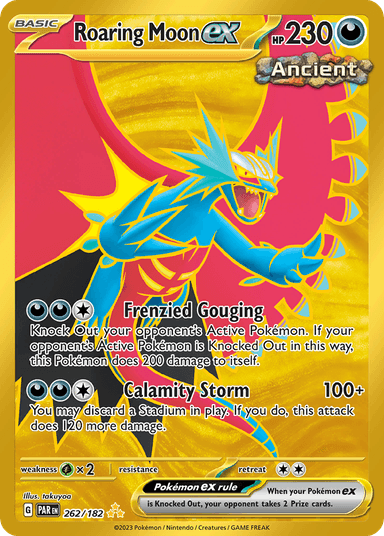 Carta Roaring Moon ex 262/182 do set Paradox Rift — Pokémon TCG | Bynx
