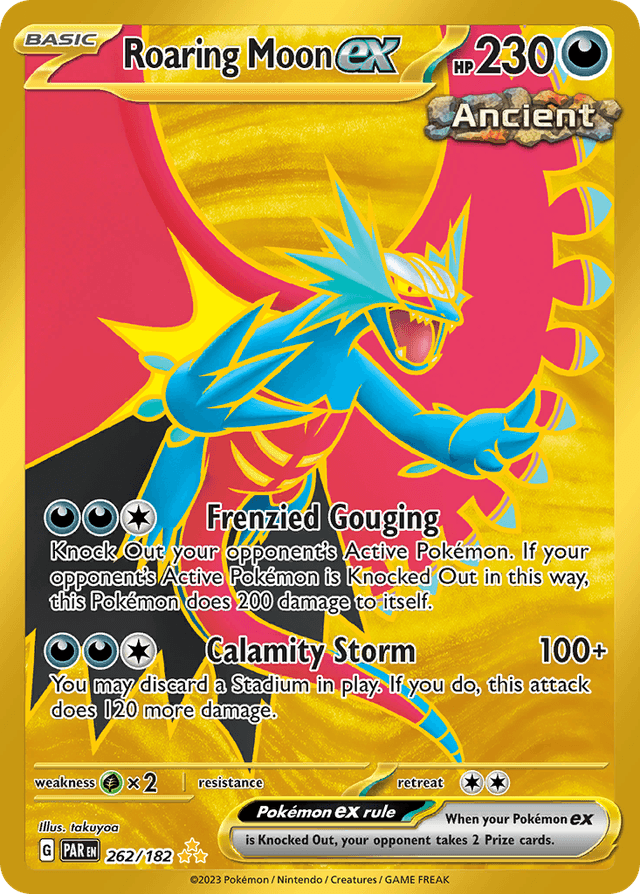 Carta Roaring Moon ex 262/182 do set Paradox Rift — Pokémon TCG | Bynx
