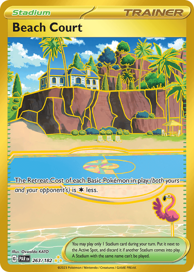 Carta Beach Court 263/182 do set Paradox Rift — Pokémon TCG | Bynx