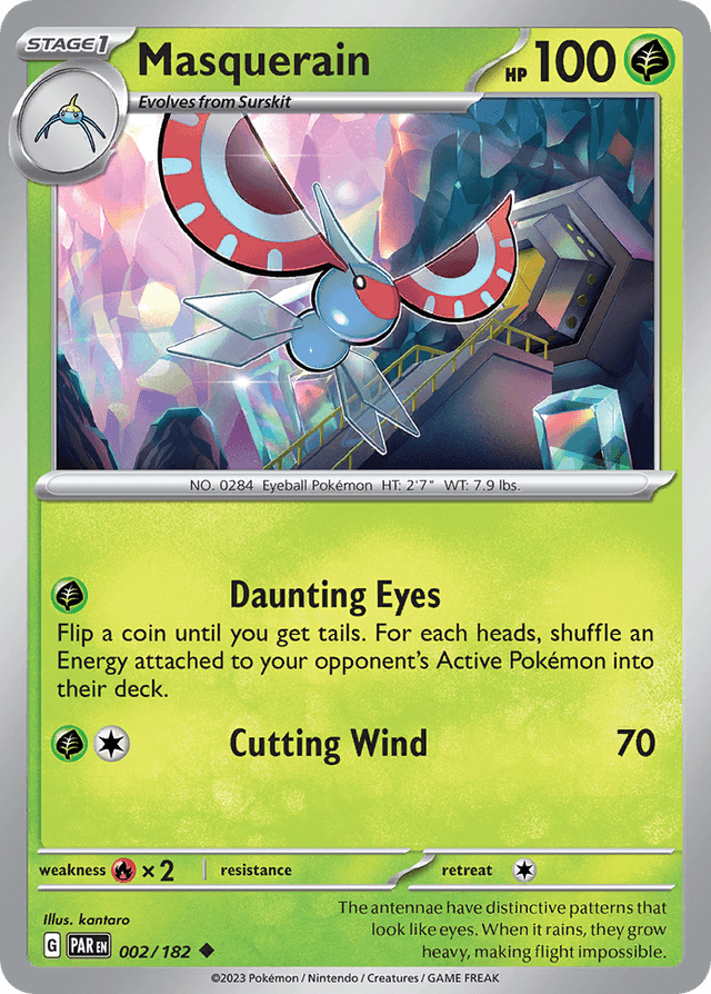 Carta Masquerain 2/182 do set Paradox Rift — Pokémon TCG | Bynx