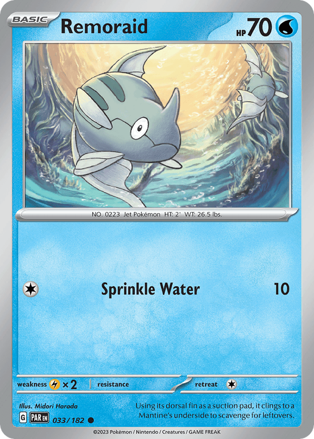 Carta Remoraid 33/182 do set Paradox Rift — Pokémon TCG | Bynx