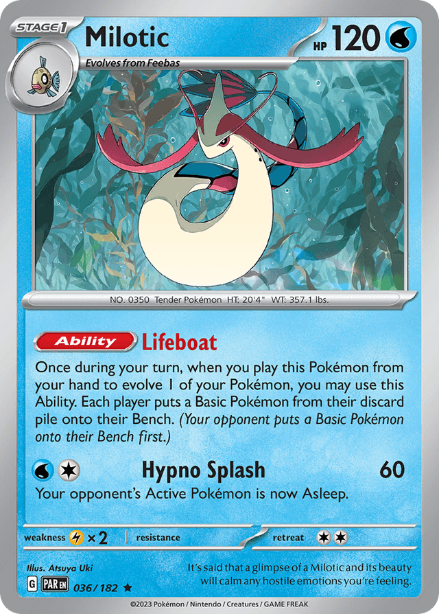 Carta Milotic 36/182 do set Paradox Rift — Pokémon TCG | Bynx