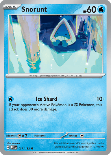Carta Snorunt 37/182 do set Paradox Rift — Pokémon TCG | Bynx