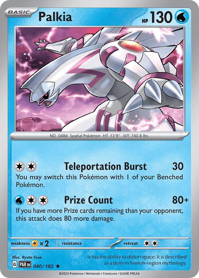 Carta Palkia 40/182 do set Paradox Rift — Pokémon TCG | Bynx