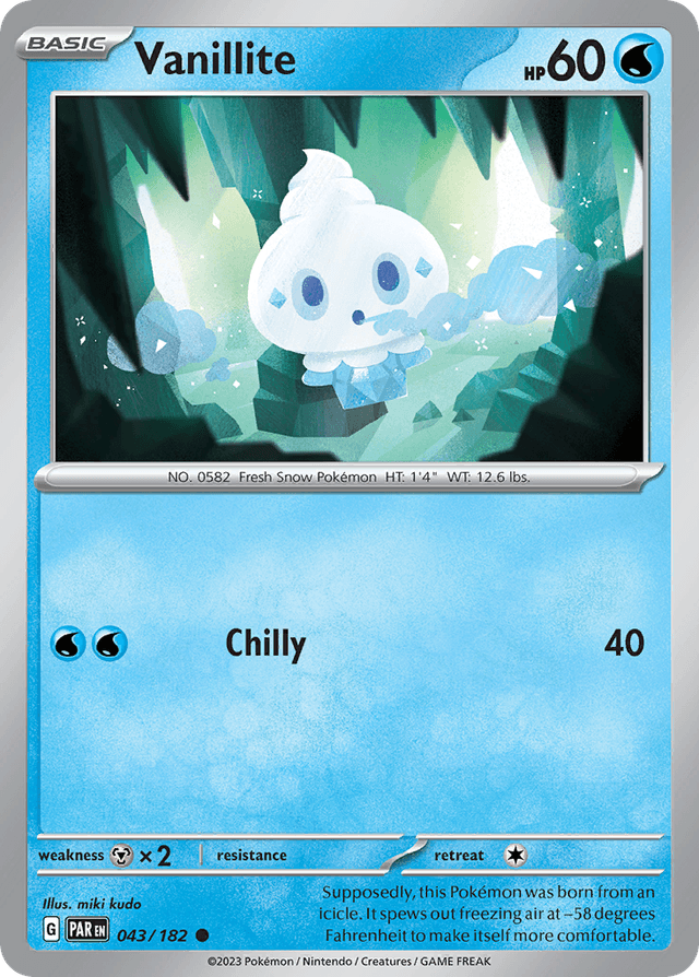 Carta Vanillite 43/182 do set Paradox Rift — Pokémon TCG | Bynx