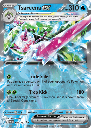Carta Tsareena ex 46/182 do set Paradox Rift — Pokémon TCG | Bynx