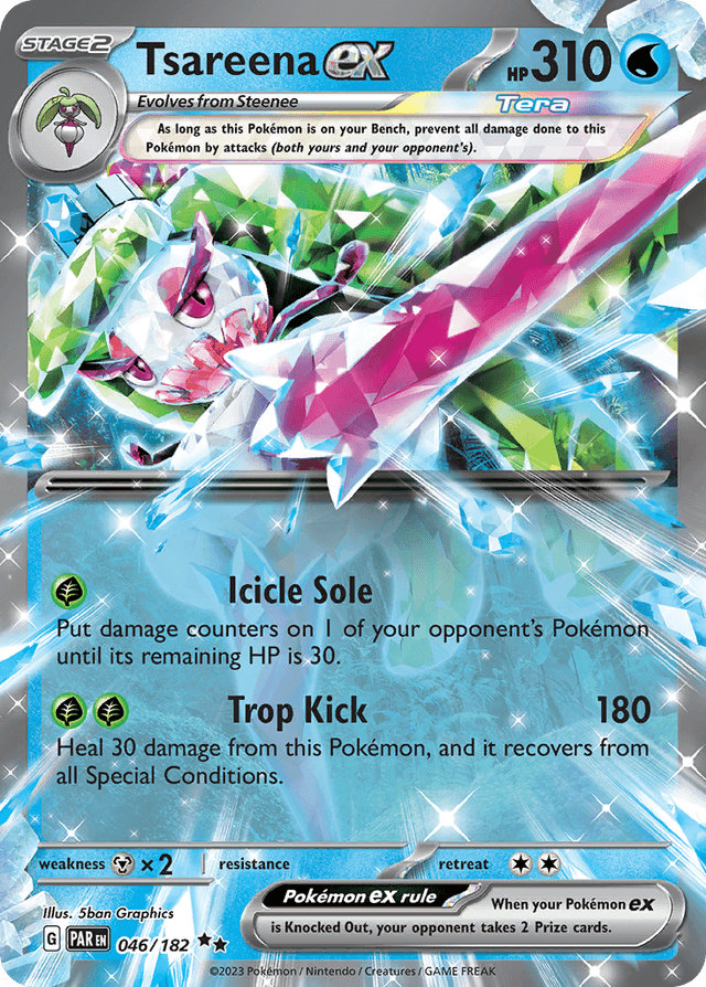 Carta Tsareena ex 46/182 do set Paradox Rift — Pokémon TCG | Bynx