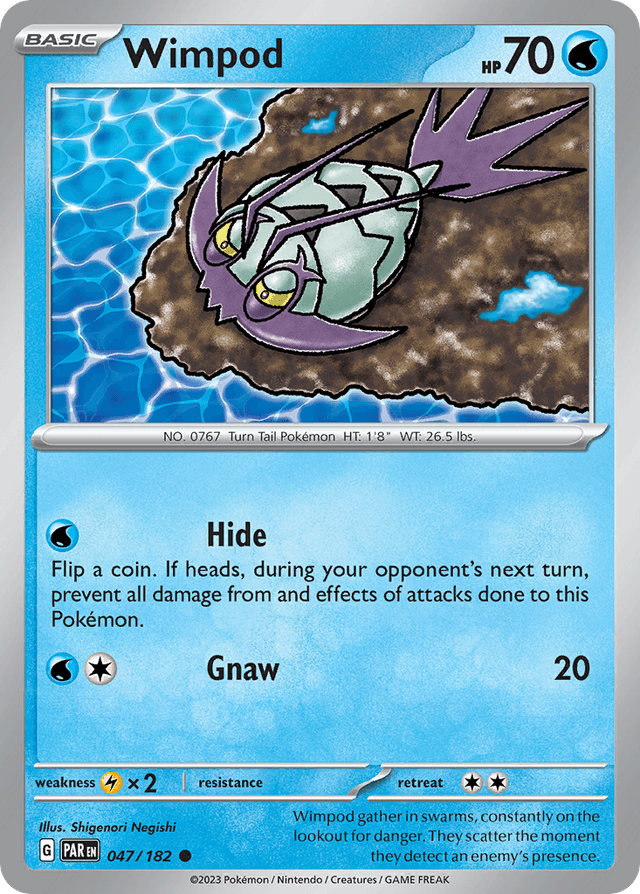 Carta Wimpod 47/182 do set Paradox Rift — Pokémon TCG | Bynx