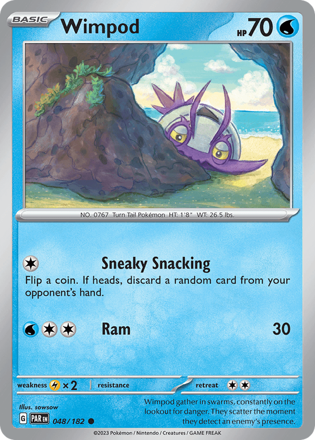 Carta Wimpod 48/182 do set Paradox Rift — Pokémon TCG | Bynx