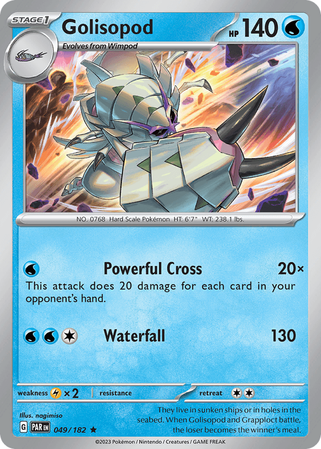 Carta Golisopod 49/182 do set Paradox Rift — Pokémon TCG | Bynx