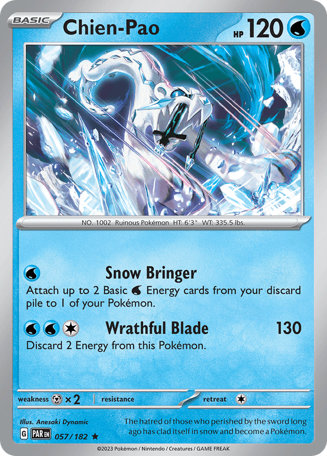 Carta Chien-Pao 57/182 do set Paradox Rift — Pokémon TCG | Bynx