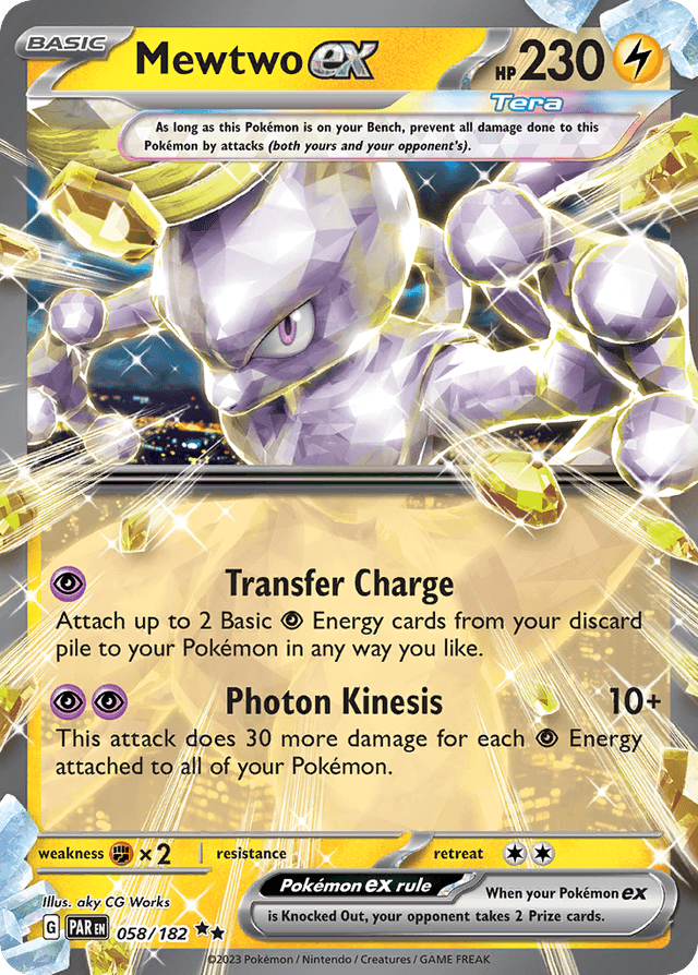 Carta Mewtwo ex 58/182 do set Paradox Rift — Pokémon TCG | Bynx