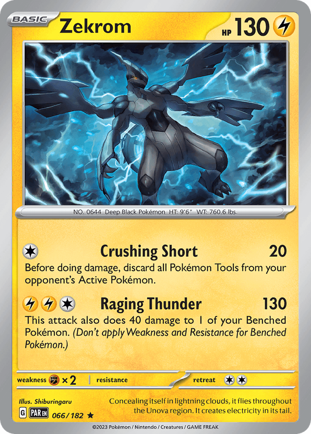 Carta Zekrom 66/182 do set Paradox Rift — Pokémon TCG | Bynx