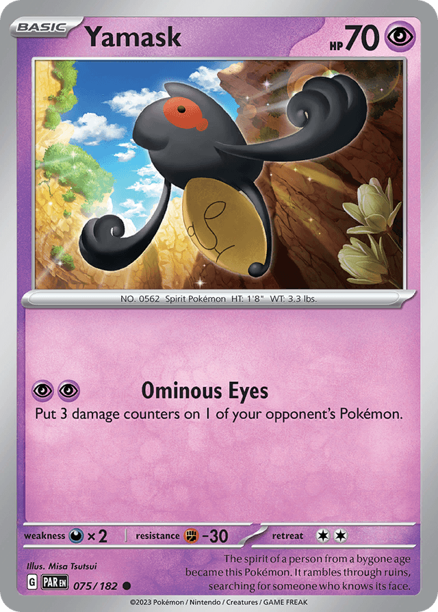Carta Yamask 75/182 do set Paradox Rift — Pokémon TCG | Bynx
