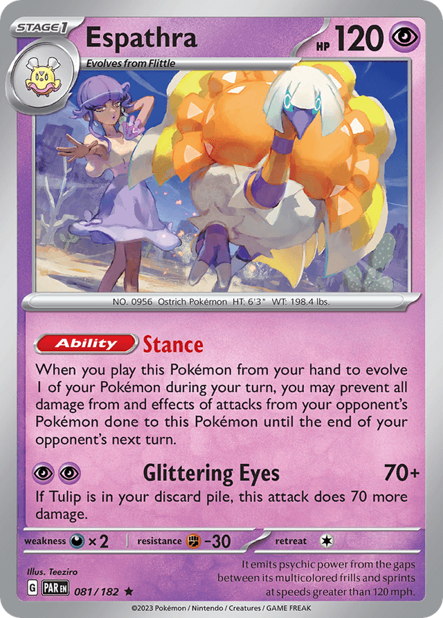 Carta Espathra 81/182 do set Paradox Rift — Pokémon TCG | Bynx
