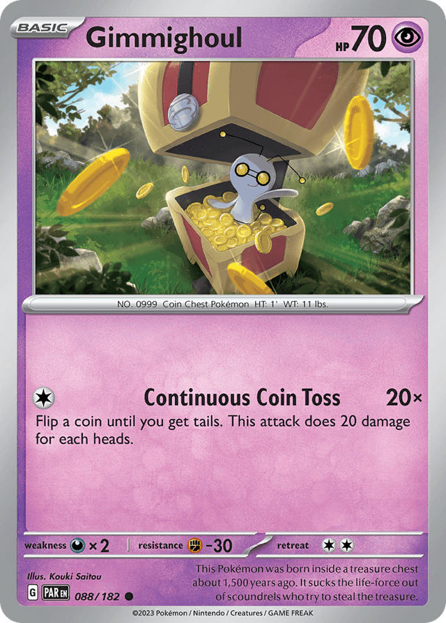 Carta Gimmighoul 88/182 do set Paradox Rift — Pokémon TCG | Bynx