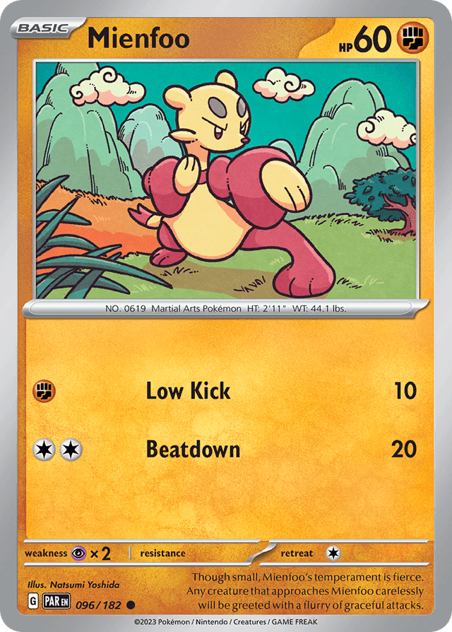 Carta Mienfoo 96/182 do set Paradox Rift — Pokémon TCG | Bynx