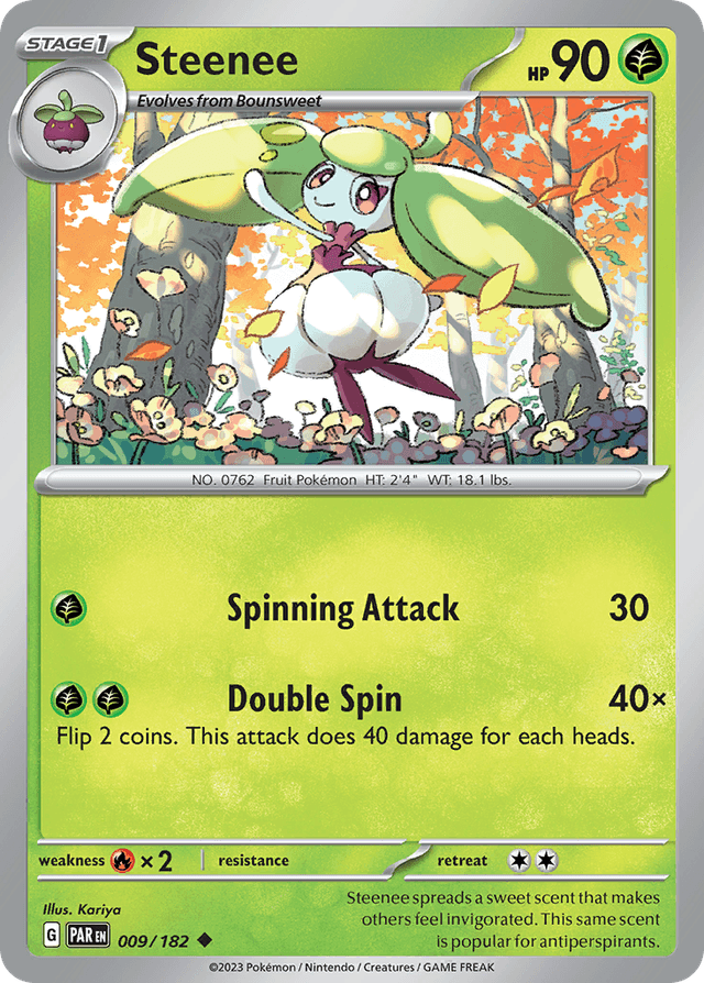 Carta Steenee 9/182 do set Paradox Rift — Pokémon TCG | Bynx