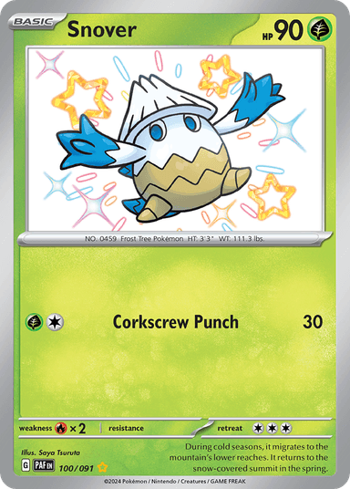 Carta Snover 100/91 do set Paldean Fates — Pokémon TCG | Bynx