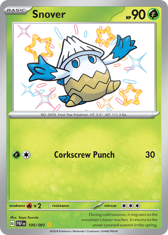 Carta Snover 100/91 do set Paldean Fates — Pokémon TCG | Bynx