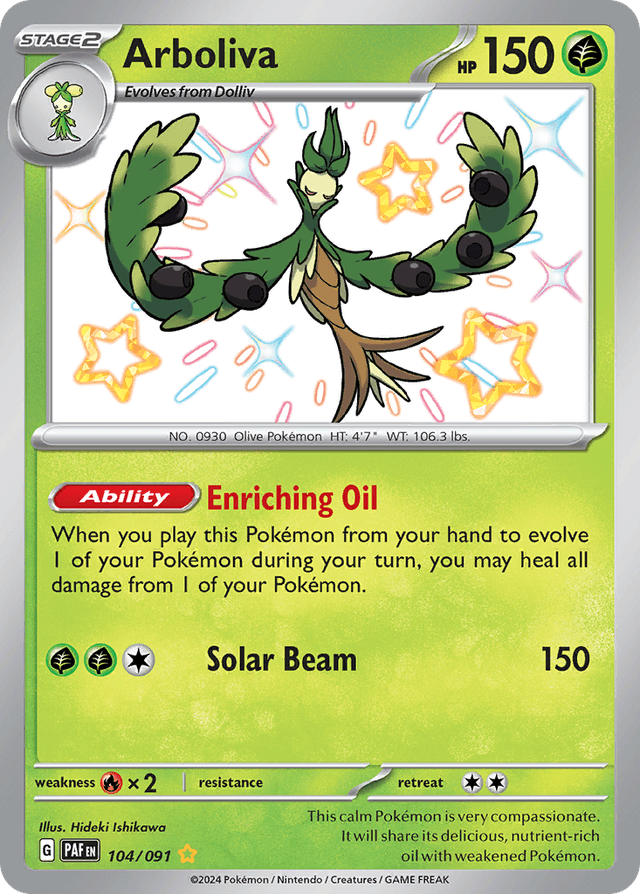 Carta Arboliva 104/91 do set Paldean Fates — Pokémon TCG | Bynx