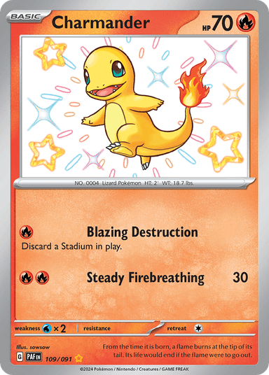 Carta Charmander 109/91 do set Paldean Fates — Pokémon TCG | Bynx