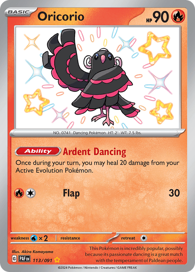 Carta Oricorio 113/91 do set Paldean Fates — Pokémon TCG | Bynx