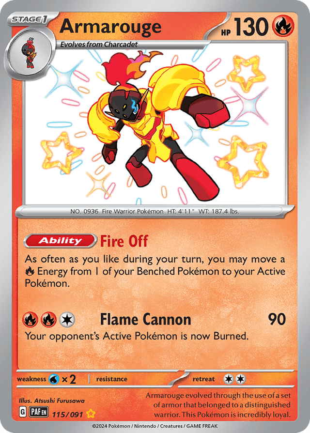 Carta Armarouge 115/91 do set Paldean Fates — Pokémon TCG | Bynx