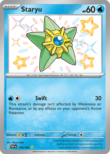 Carta Staryu 118/91 do set Paldean Fates — Pokémon TCG | Bynx