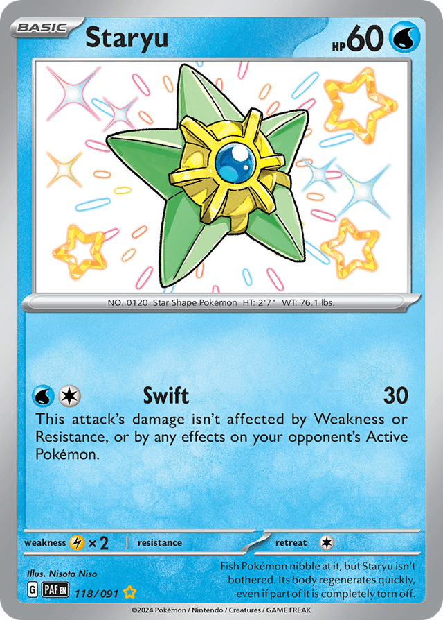 Carta Staryu 118/91 do set Paldean Fates — Pokémon TCG | Bynx