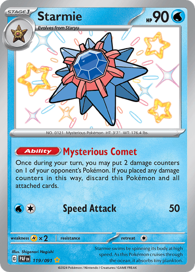 Carta Starmie 119/91 do set Paldean Fates — Pokémon TCG | Bynx