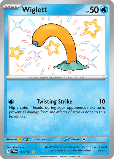 Carta Wiglett 121/91 do set Paldean Fates — Pokémon TCG | Bynx