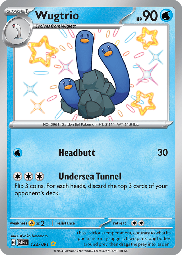 Carta Wugtrio 122/91 do set Paldean Fates — Pokémon TCG | Bynx