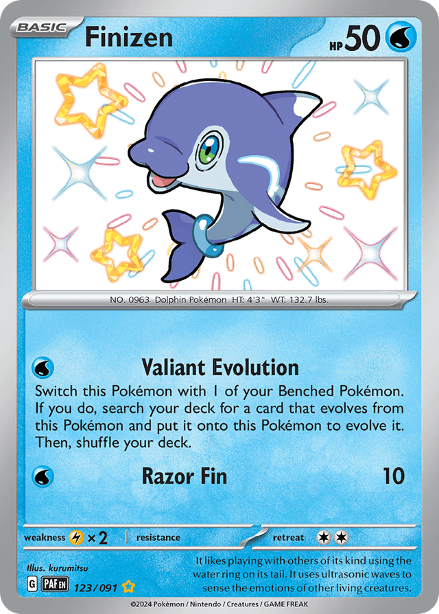 Carta Finizen 123/91 do set Paldean Fates — Pokémon TCG | Bynx