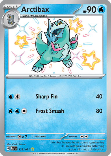 Carta Arctibax 129/91 do set Paldean Fates — Pokémon TCG | Bynx