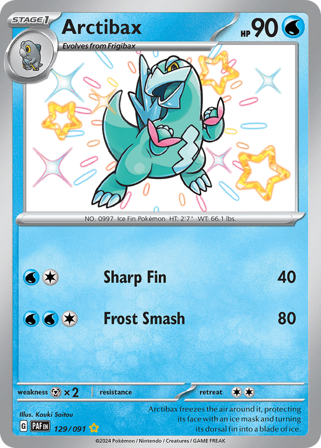 Carta Arctibax 129/91 do set Paldean Fates — Pokémon TCG | Bynx