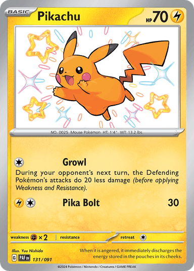 Carta Pikachu 131/91 do set Paldean Fates — Pokémon TCG | Bynx