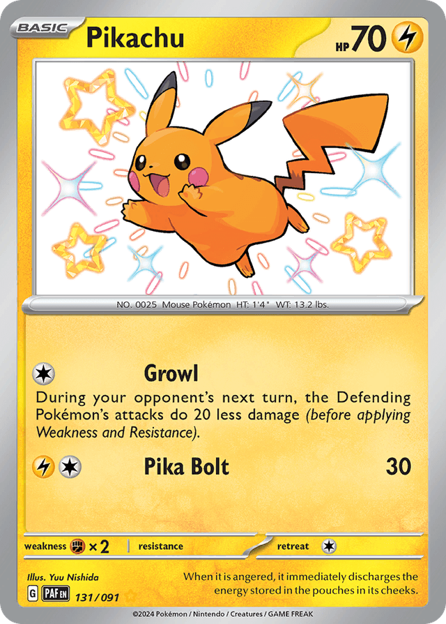 Carta Pikachu 131/91 do set Paldean Fates — Pokémon TCG | Bynx