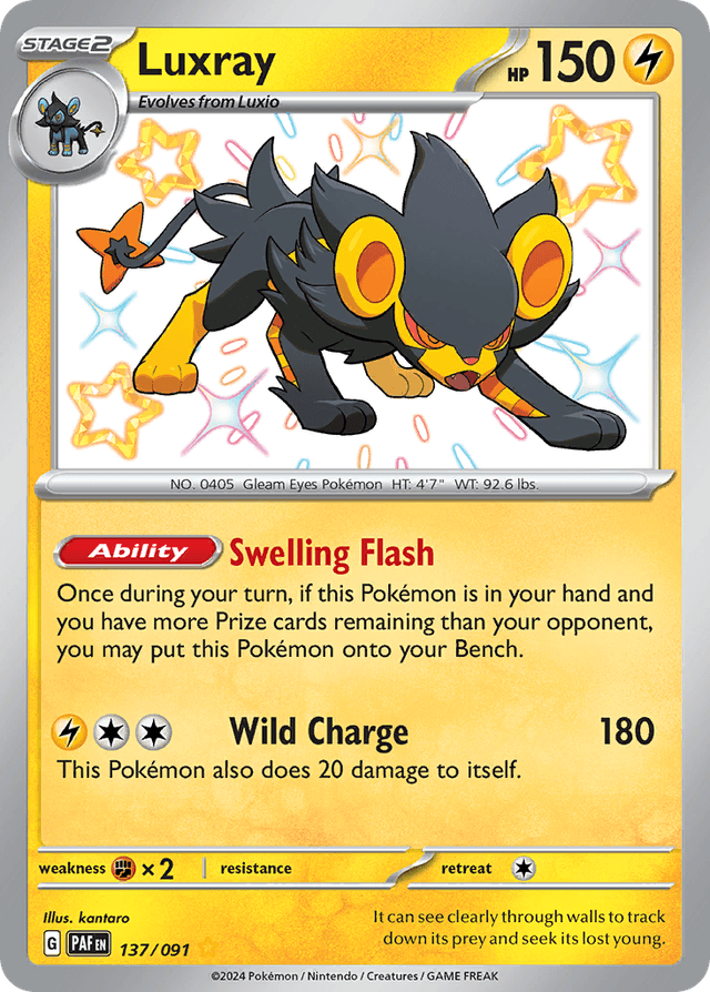 Carta Luxray 137/91 do set Paldean Fates — Pokémon TCG | Bynx