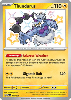 Thundurus 139 — Paldean Fates