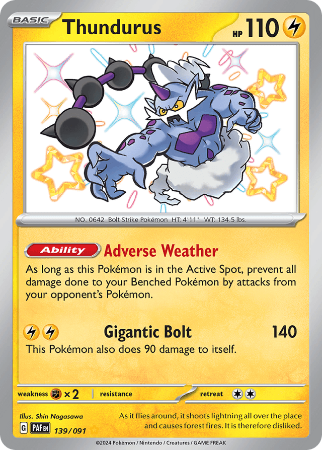 Carta Thundurus 139/91 do set Paldean Fates — Pokémon TCG | Bynx
