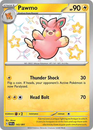 Carta Pawmo 143/91 do set Paldean Fates — Pokémon TCG | Bynx