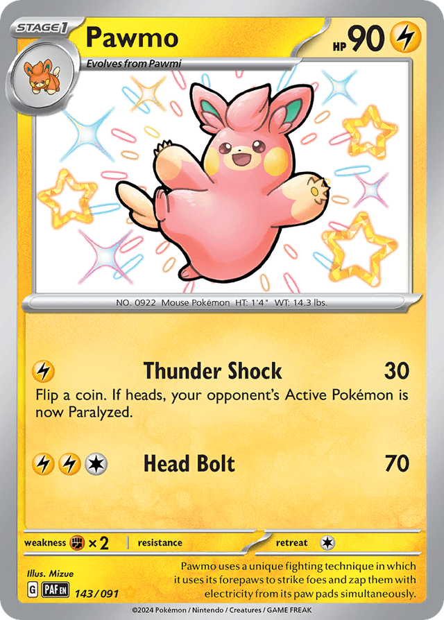 Carta Pawmo 143/91 do set Paldean Fates — Pokémon TCG | Bynx