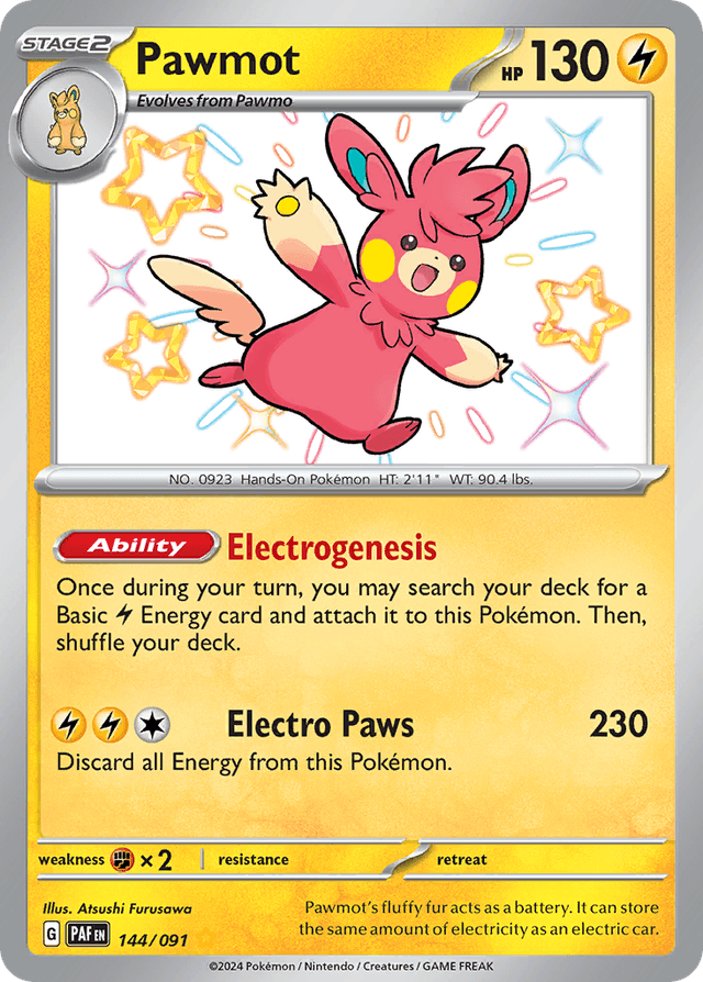 Carta Pawmot 144/91 do set Paldean Fates — Pokémon TCG | Bynx