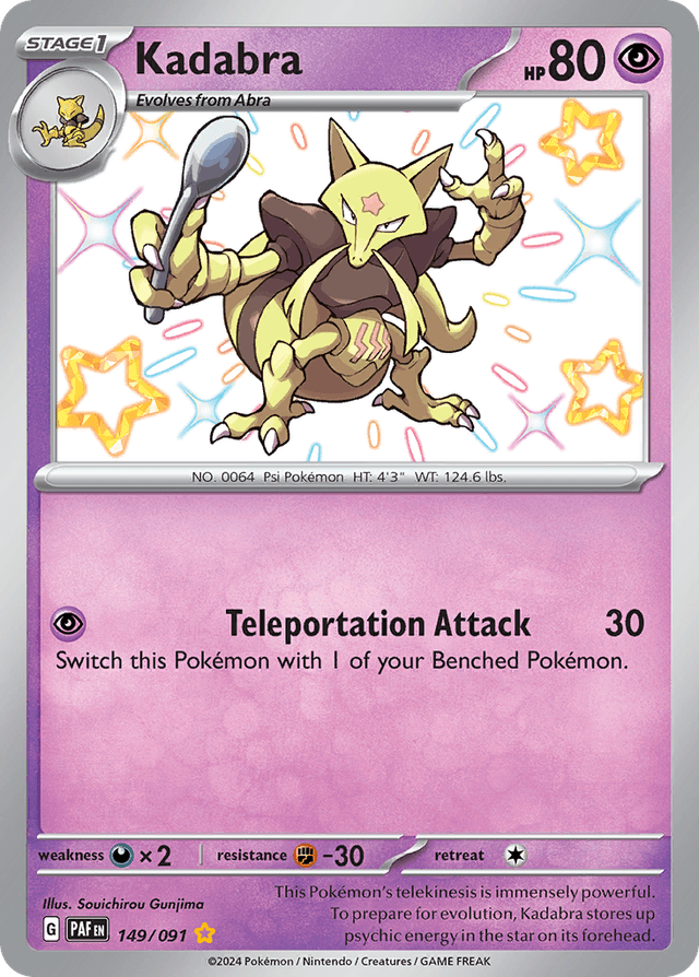 Carta Kadabra 149/91 do set Paldean Fates — Pokémon TCG | Bynx