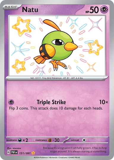 Carta Natu 151/91 do set Paldean Fates — Pokémon TCG | Bynx